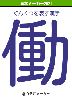ぐんくつの2021年の漢字メーカー結果