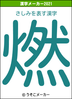 さしみの2021年の漢字メーカー結果
