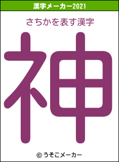 さちかの2021年の漢字メーカー結果