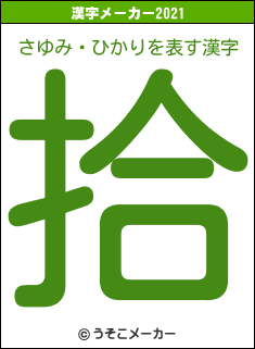 さゆみ・ひかりの2021年の漢字メーカー結果