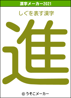 しぐの2021年の漢字メーカー結果
