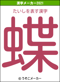 たいしの2021年の漢字メーカー結果