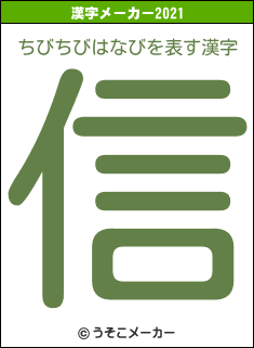 ちびちびはなびの2021年の漢字メーカー結果