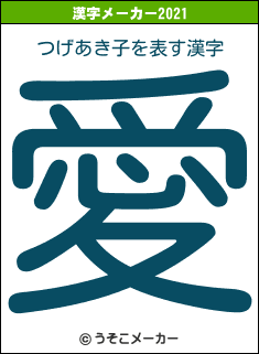 つげあき子の2021年の漢字メーカー結果