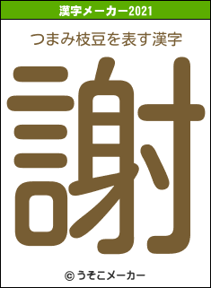つまみ枝豆の2021年の漢字メーカー結果