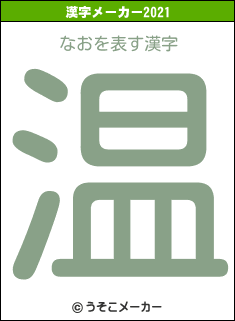 なおの2021年の漢字メーカー結果