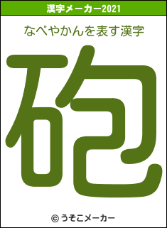 なべやかんの2021年の漢字メーカー結果