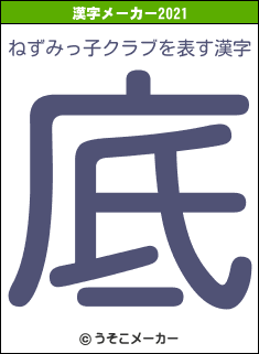 ねずみっ子クラブの2021年の漢字メーカー結果