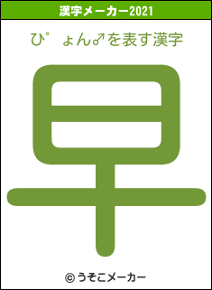 ひ゜ょん♂の2021年の漢字メーカー結果