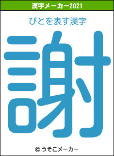 ぴとの2021年の漢字メーカー結果