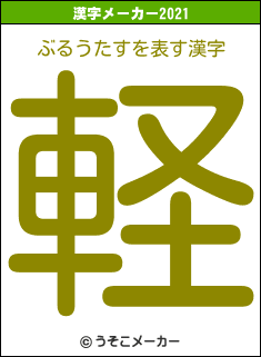 ぶるうたすの2021年の漢字メーカー結果