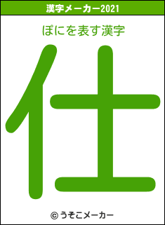ぽにの2021年の漢字メーカー結果