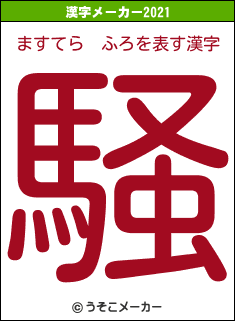 ますてら　ふろの2021年の漢字メーカー結果