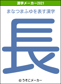 まなつまふゆの2021年の漢字メーカー結果