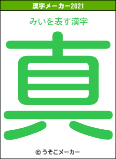 みいの2021年の漢字メーカー結果