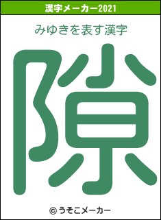 みゆきの2021年の漢字メーカー結果