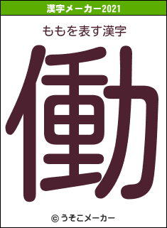 ももの2021年の漢字メーカー結果