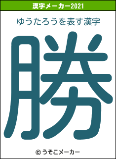 ゆうたろうの2021年の漢字メーカー結果