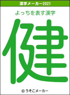 よっちの2021年の漢字メーカー結果