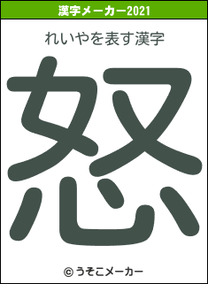 れいやの2021年の漢字メーカー結果