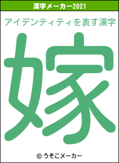 アイデンティティの2021年の漢字メーカー結果