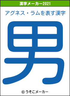 アグネス・ラムの2021年の漢字メーカー結果