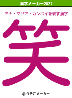 アナ・マリア・カンポイの2021年の漢字メーカー結果