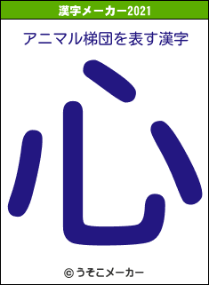 アニマル梯団の2021年の漢字メーカー結果