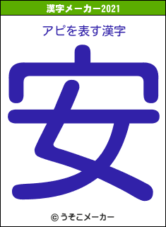 アピの2021年の漢字メーカー結果