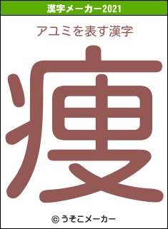 アユミの2021年の漢字メーカー結果
