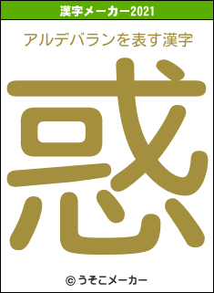 アルデバランの2021年の漢字メーカー結果