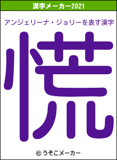 アンジェリーナ・ジョリーの2021年の漢字メーカー結果