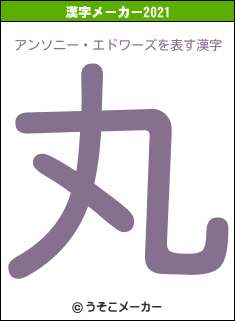アンソニー・エドワーズの2021年の漢字メーカー結果
