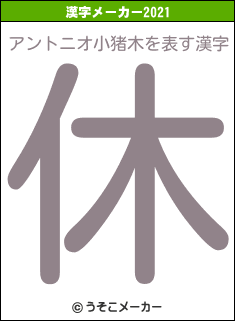アントニオ小猪木の2021年の漢字メーカー結果