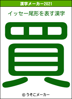イッセー尾形の2021年の漢字メーカー結果
