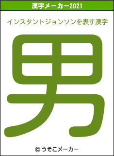 インスタントジョンソンの2021年の漢字メーカー結果