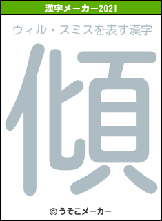 ウィル・スミスの2021年の漢字メーカー結果