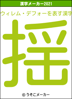 ウィレム・デフォーの2021年の漢字メーカー結果