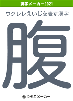 ウクレレえいじの2021年の漢字メーカー結果