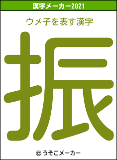ウメ子の2021年の漢字メーカー結果