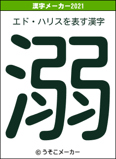 エド・ハリスの2021年の漢字メーカー結果