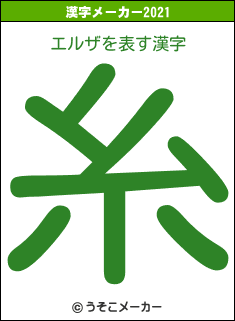 エルザの2021年の漢字メーカー結果