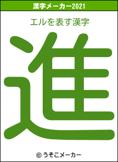 エルの2021年の漢字メーカー結果