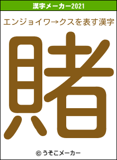 エンジョイワ→クスの2021年の漢字メーカー結果