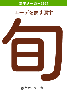 エーデの2021年の漢字メーカー結果