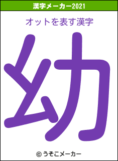 オットの2021年の漢字メーカー結果