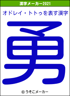 オドレイ・トトゥの2021年の漢字メーカー結果