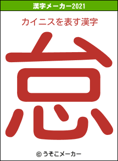 カイニスの2021年の漢字メーカー結果