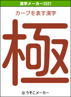 カープの2021年の漢字メーカー結果