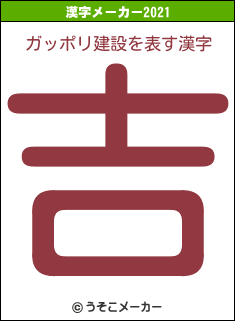ガッポリ建設の2021年の漢字メーカー結果